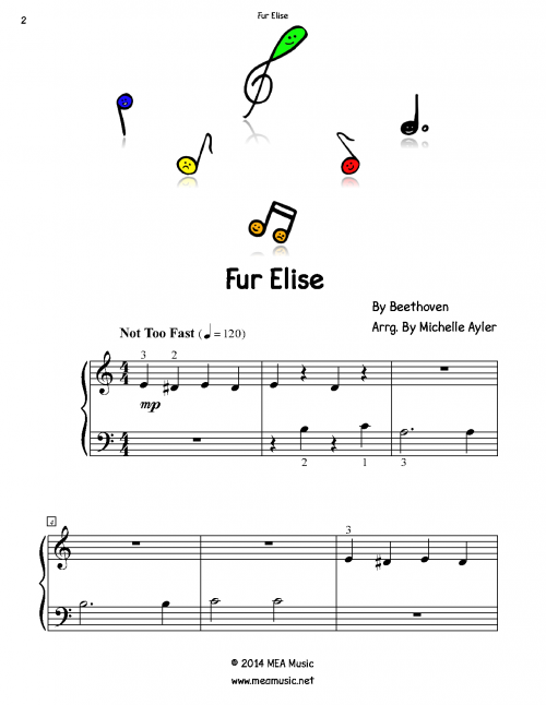 Fur Elise (For Elise) Piano