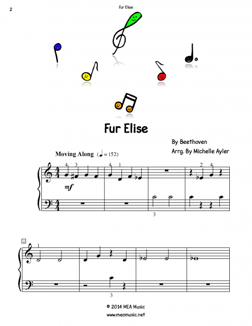 Fur Elise Beginner Piano